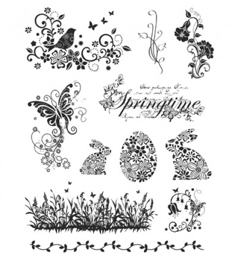 Clear Stamps - Springtime und Hasen