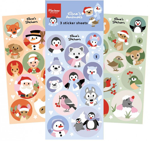 Marianne Design Sticker - Elines Animals Christmas & Winter