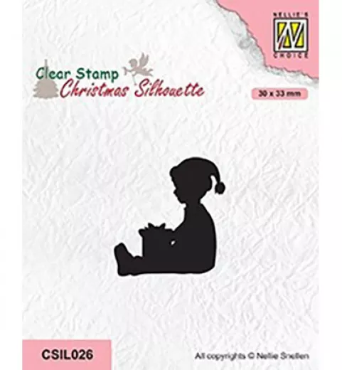 Clear Stamps - Christmas Silhouettes Little Boy got a Present