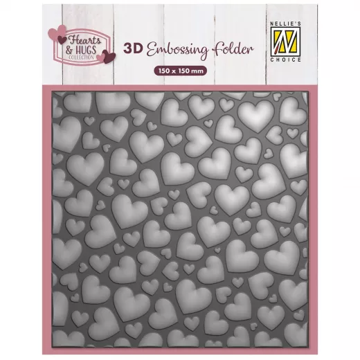 3D Embossing Folder - Pop Up Hearts