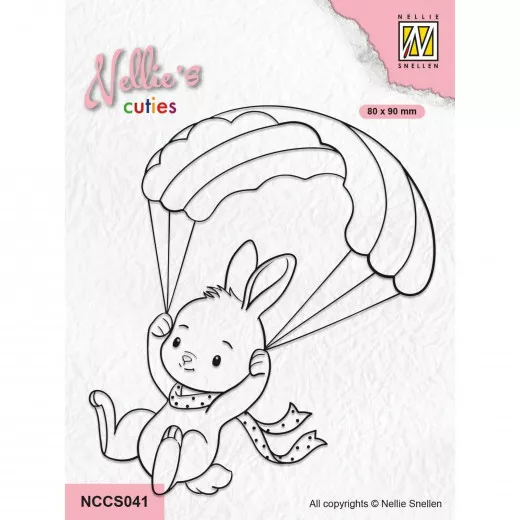 Clear Stamps - Cuties Parachuting Bunny