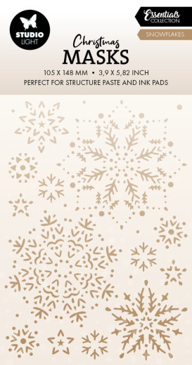 Studio Light - Masks / Stencils - Christmas Mask - Snow background Essentials Nr. 353