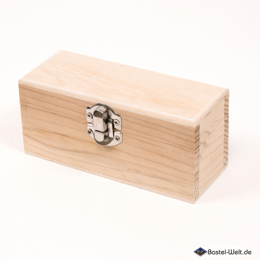kleine Holzbox mit Verschluß, rechteckig