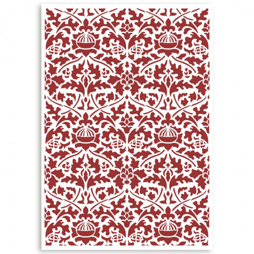 Stamperia A4 Stencil - Casa Granada Wallpaper Pattern