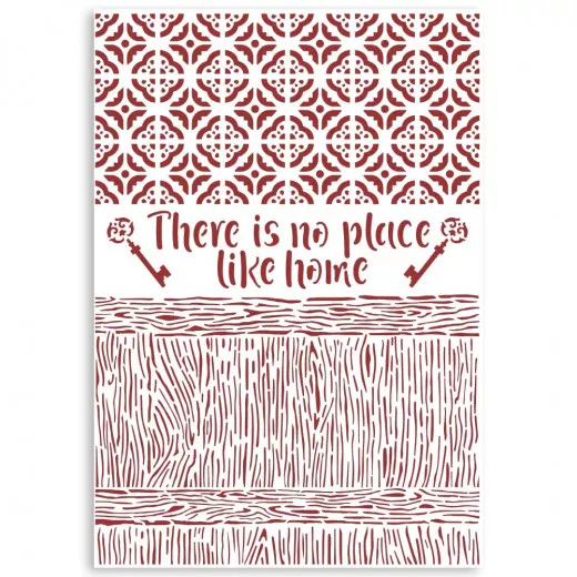 Stamperia A4 Stencil - Casa Granada There is no place like home