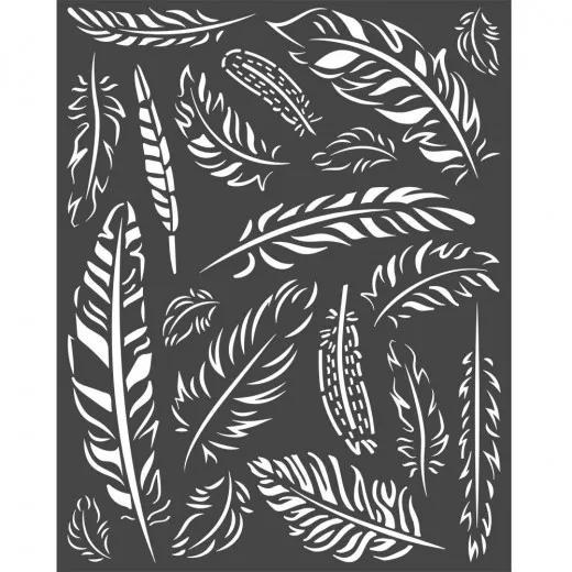 Stamperia Thick Stencil - Amazonia Feathers