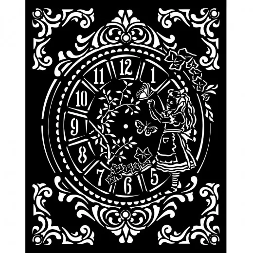 Stamperia Thick Stencil - Alice Clock