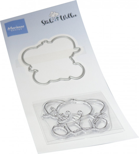 Clear Stamps and Cutting Die - Elephant Hug