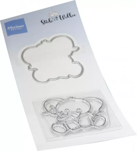 Clear Stamps and Cutting Die - Elephant Hug