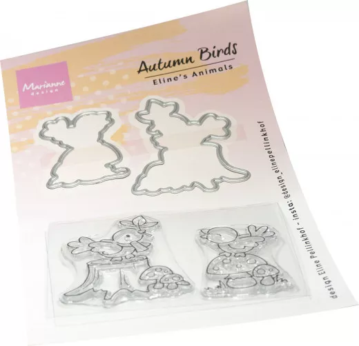 Clear Stamps and Cutting Die - Eline\s Animals - Autumn Birds