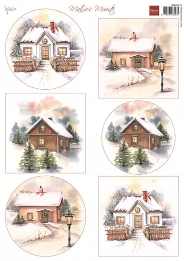 Schneidebogen A4 - Mattie\s Mooiste - Winter cottages