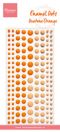 Decoration Enamel Dots - Duotone Orange