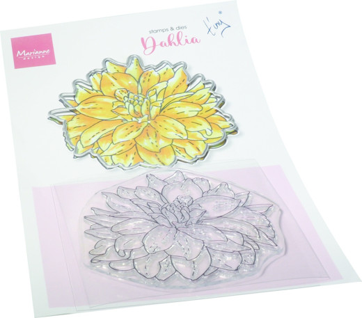 Clear Stamp and Die Set - Tinys Flower Dahlia