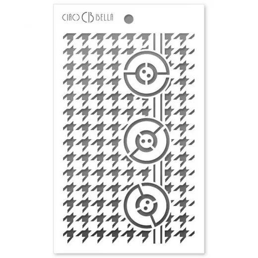 Ciao Bella Texture Stencil - Pied de poule