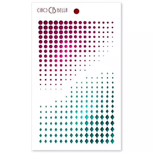 Ciao Bella Texture Stencil - Dots and Diamonds