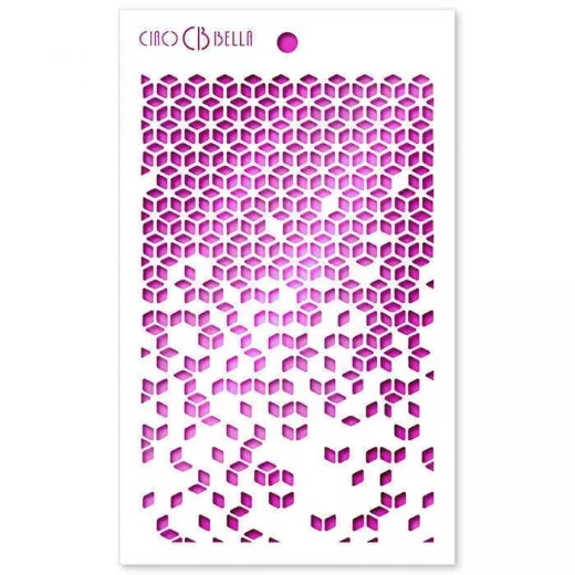 Ciao Bella Texture Stencil - Cubes