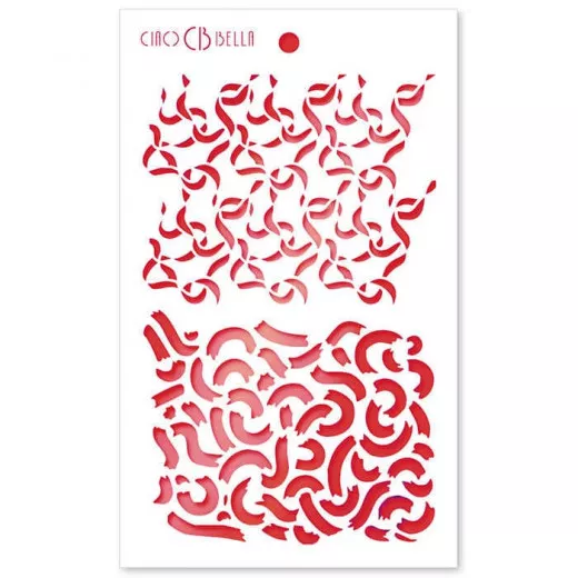 Ciao Bella Texture Stencil - Ribbons