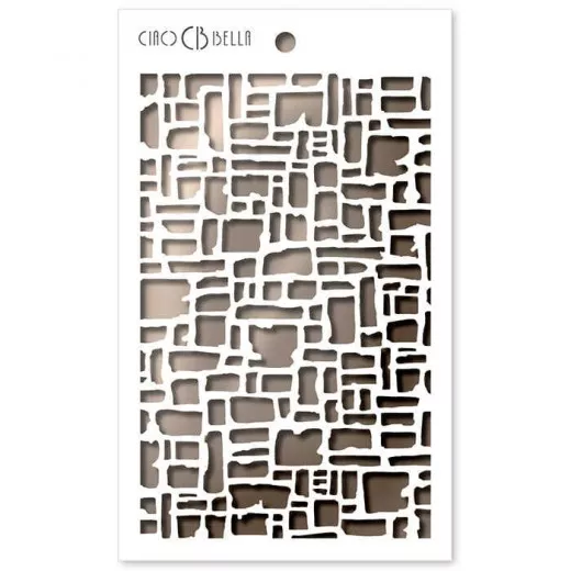 Ciao Bella Texture Stencil - Abstract Bricks