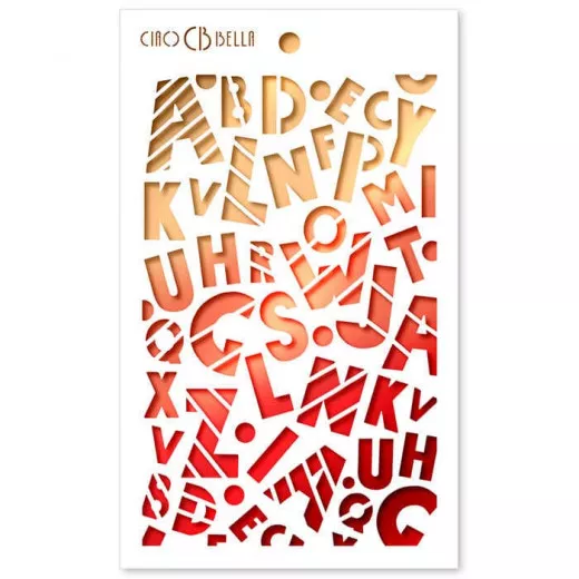 Ciao Bella Texture Stencil - Baby Alphabet