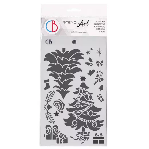 Ciao Bella Texture Stencil - Christmas Tree