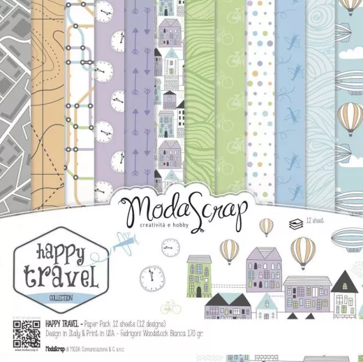 ModaScrap 6x6 Paper Pack - Happy Travel