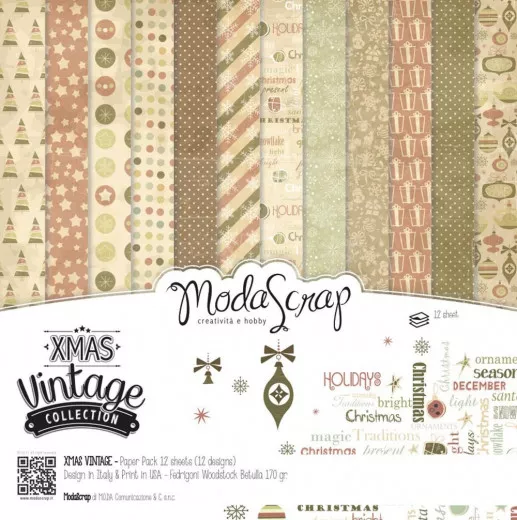 ModaScrap 6x6 Paper Pack - Xmas Vintage Collection