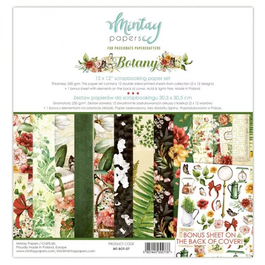 Mintay Botany 12x12 Paper Pack