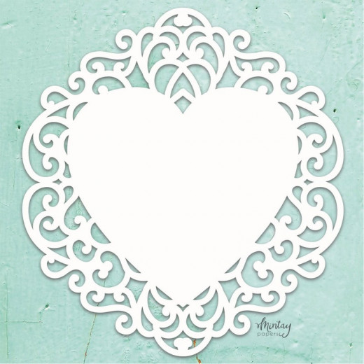 Mintay Chippies Chipboard Decor Fancy Heart