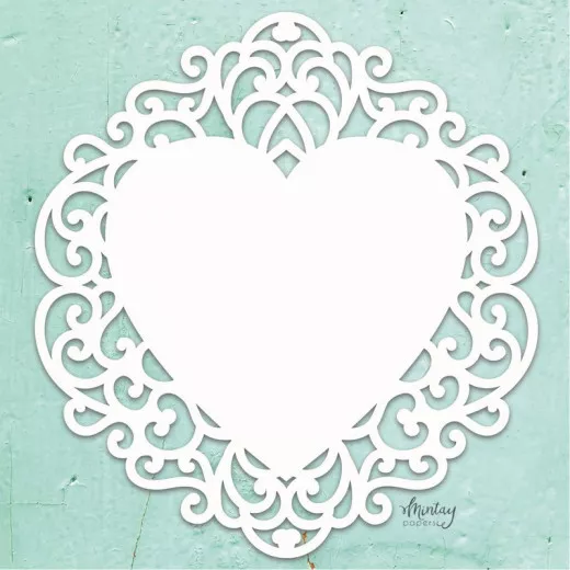 Mintay Chippies Chipboard Decor Fancy Heart