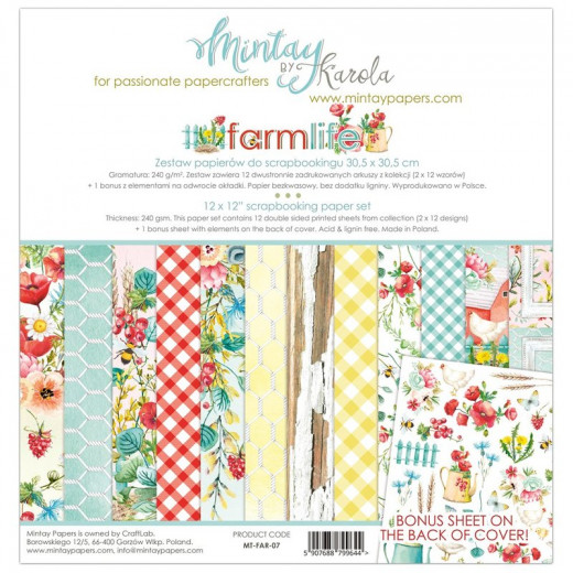 Mintay Farmlife 12x12 Paper Pack