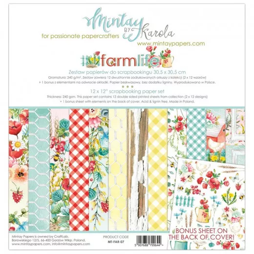 Mintay Farmlife 12x12 Paper Pack