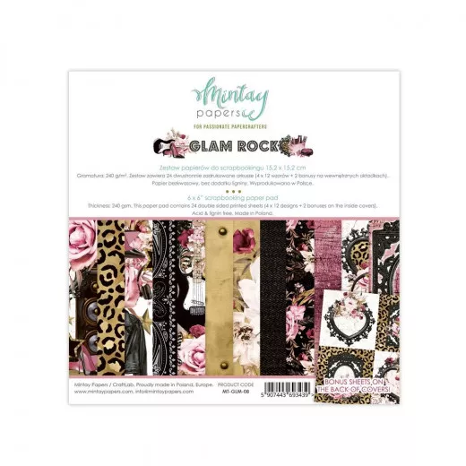 Mintay Glam Rock 6x6 Paper Pad