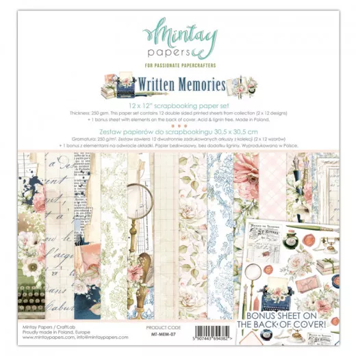 Mintay Written Memories 12x12 Paper Pad