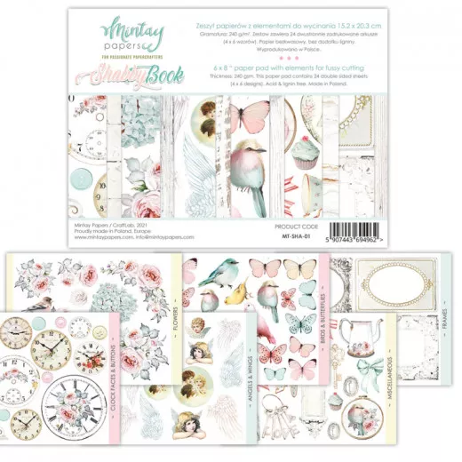 Mintay Shabby Book 6x8 Paper Pad