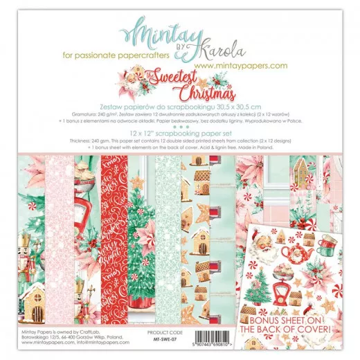 Mintay Sweetest Christmas 12x12 Paper Pack