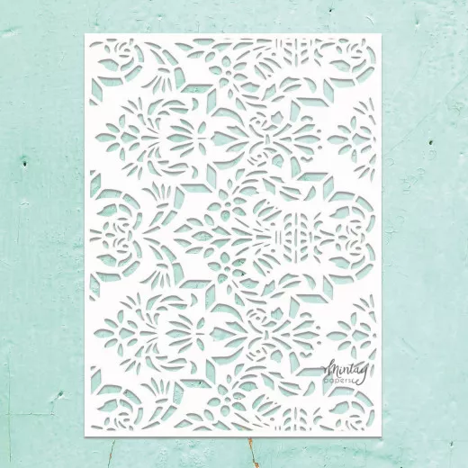 Mintay Kreativa 6x8 Stencil - Flower Border