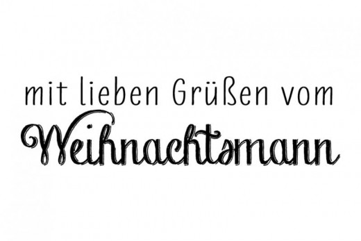 Stempel - mit lieben Grüßen vom Weihnachtsmann