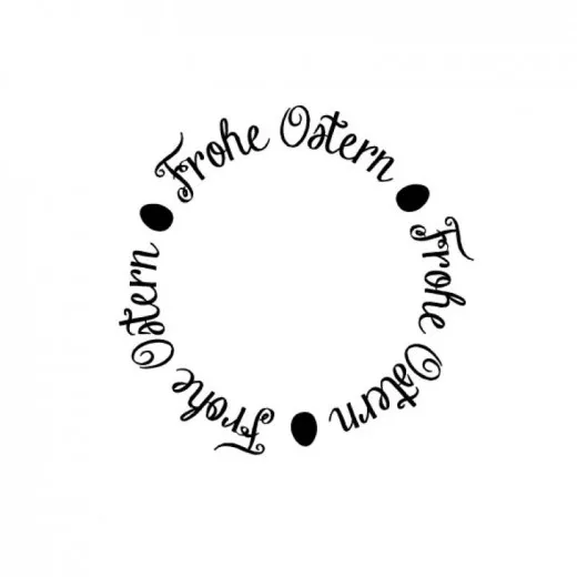 Stempel rund - Frohe Ostern