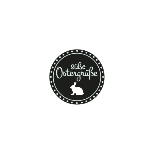 Stempel - süße Ostergrüße rund