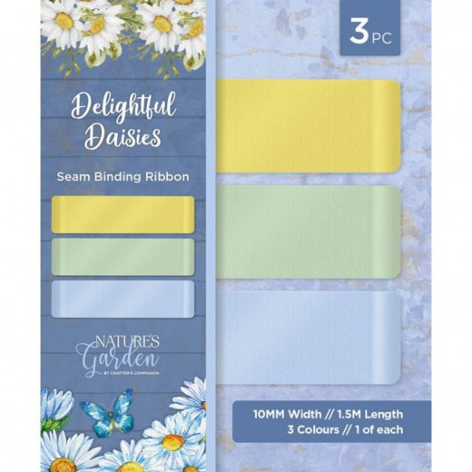 Delightful Daisies Seam Binding Ribbon