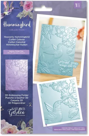 3D Embossing Folder - Heavenly Hummingbird