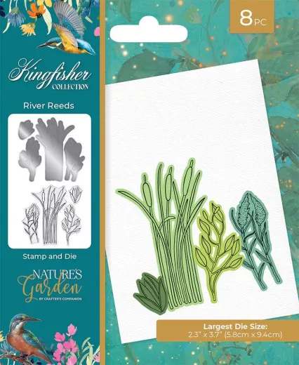 Clear Stamp & Cutting Die - Natures Garden - Kingfisher Collection - River Reeds