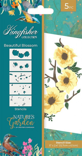 Natures Garden - Kingfisher Collection - Stencil Set - Beautiful Blossom