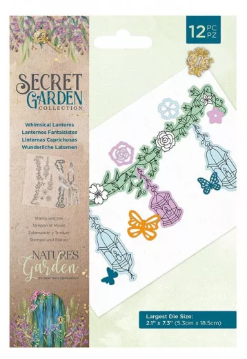 Clear Stamps and Die - Secret Garden Whimsical Lanterns