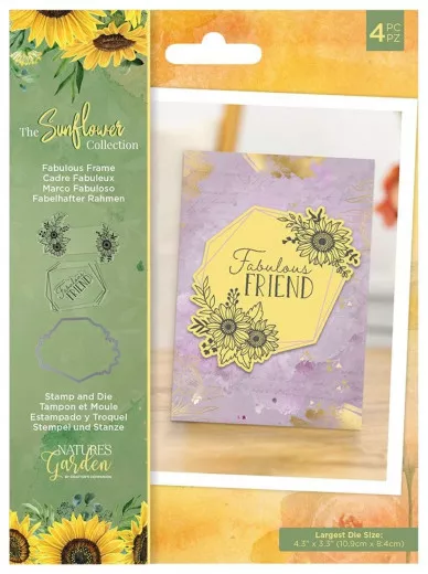 Clear Stamps and Cutting Die - Sunflower Collection Fabulous Fra