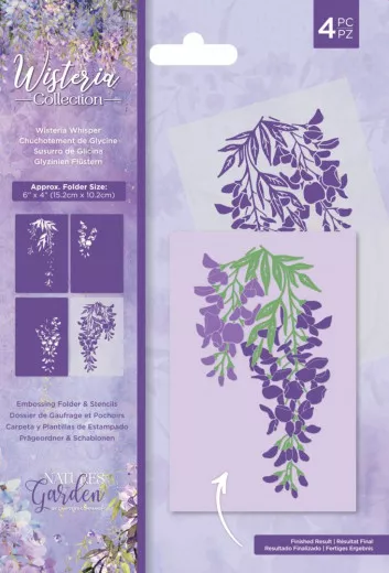 Embossing Folder and Stencil - Wisteria Wishper