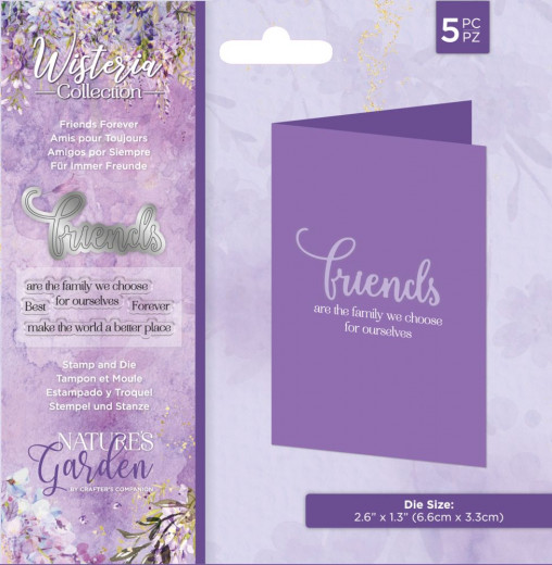 Clear Stamps and Cutting Die - Wisteria Collection Friends Forever