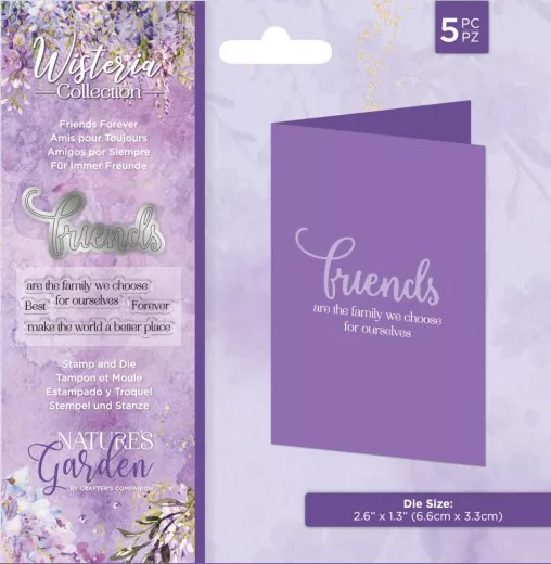 Clear Stamps and Cutting Die - Wisteria Collection Friends Forever