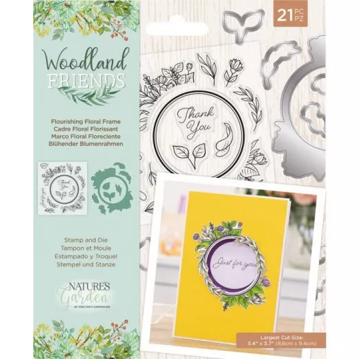 Clear Stamps and Die - Woodland Friends Flourishing Floral Frame