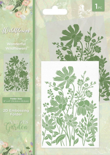 Embossing Folder - Nature's Garden - Wildflower - Wonderful Wildflowers